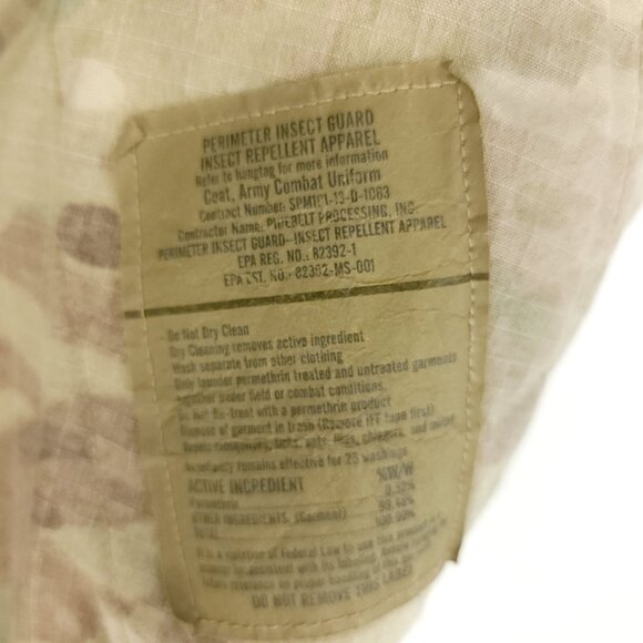 US Military Coat Army Combat Men's Med Long Multicam Camo FR Zip Hook Loop Front - Picture 9 of 10